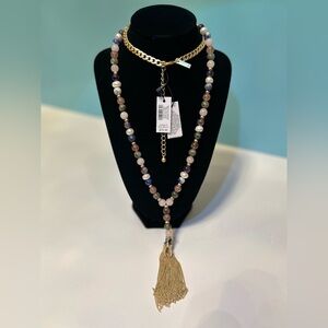 NWT White House Black Market Recharge Semi Precious Stone Bead Necklace